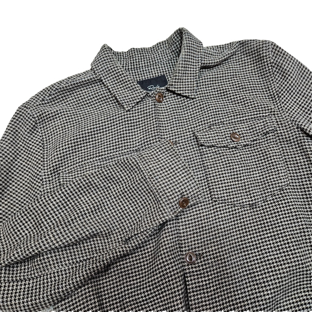 Rails Kerouac Mire Men's Shirt Jacket L Houndstooth Cotton Button Front Casual